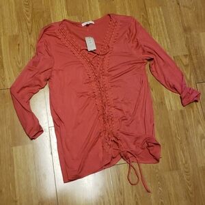 NWT Maurice's lace up top sz small
